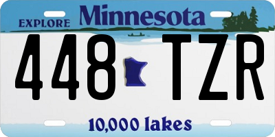 MN license plate 448TZR