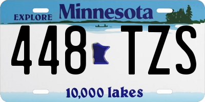 MN license plate 448TZS