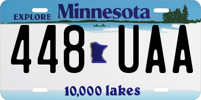 MN license plate 448UAA