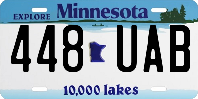 MN license plate 448UAB