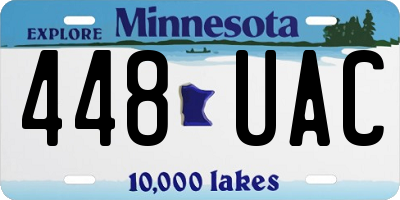 MN license plate 448UAC