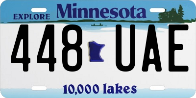MN license plate 448UAE