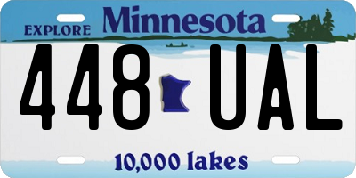 MN license plate 448UAL