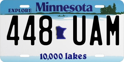 MN license plate 448UAM
