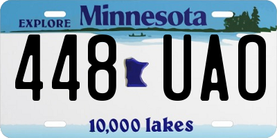 MN license plate 448UAO