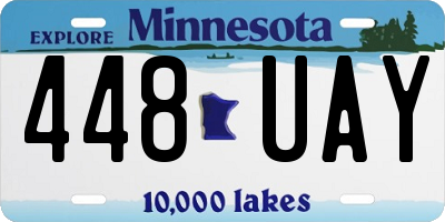 MN license plate 448UAY