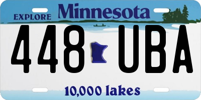 MN license plate 448UBA