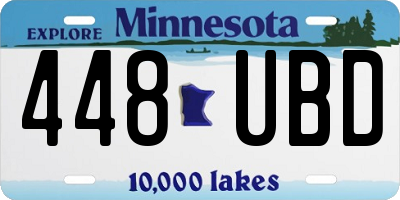 MN license plate 448UBD