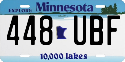 MN license plate 448UBF