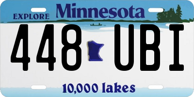 MN license plate 448UBI