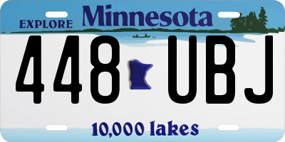 MN license plate 448UBJ