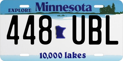 MN license plate 448UBL
