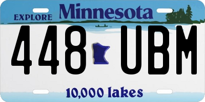 MN license plate 448UBM
