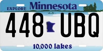MN license plate 448UBQ