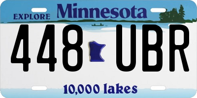 MN license plate 448UBR