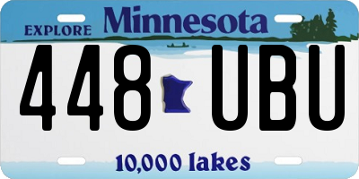 MN license plate 448UBU