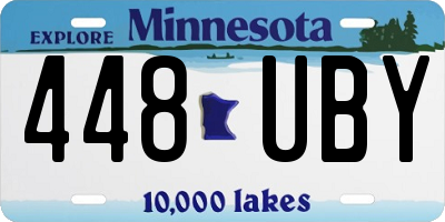 MN license plate 448UBY