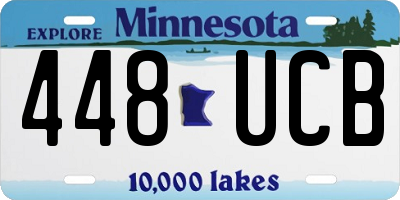 MN license plate 448UCB