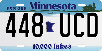 MN license plate 448UCD