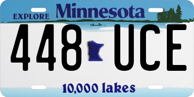 MN license plate 448UCE