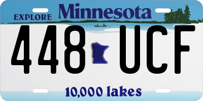 MN license plate 448UCF