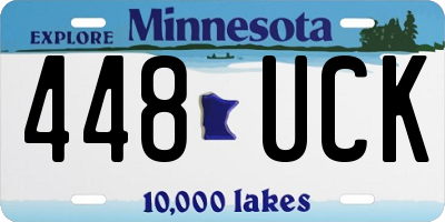 MN license plate 448UCK