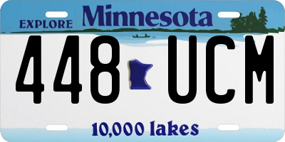 MN license plate 448UCM