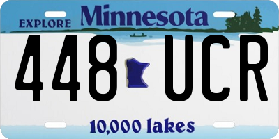 MN license plate 448UCR