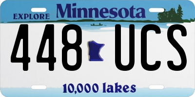 MN license plate 448UCS