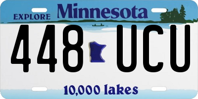 MN license plate 448UCU