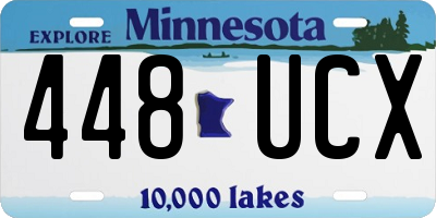 MN license plate 448UCX