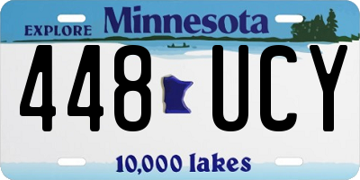 MN license plate 448UCY