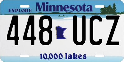 MN license plate 448UCZ
