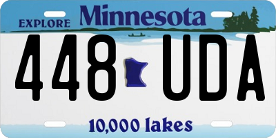 MN license plate 448UDA