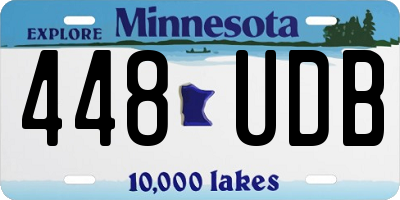 MN license plate 448UDB