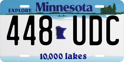 MN license plate 448UDC