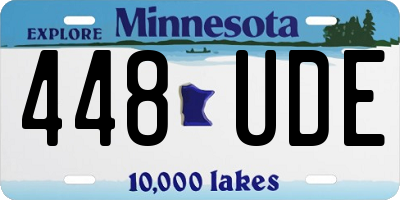 MN license plate 448UDE