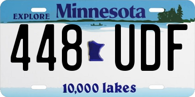 MN license plate 448UDF