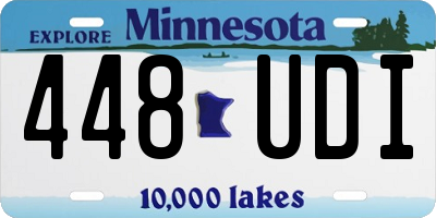 MN license plate 448UDI