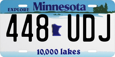 MN license plate 448UDJ