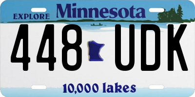 MN license plate 448UDK