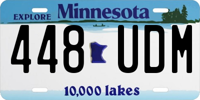 MN license plate 448UDM