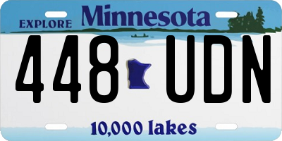 MN license plate 448UDN