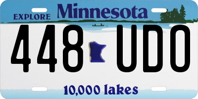 MN license plate 448UDO