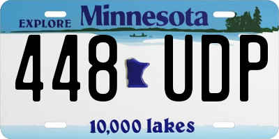 MN license plate 448UDP