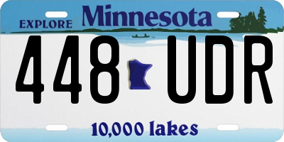 MN license plate 448UDR