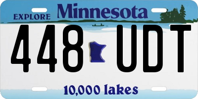 MN license plate 448UDT