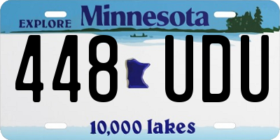 MN license plate 448UDU