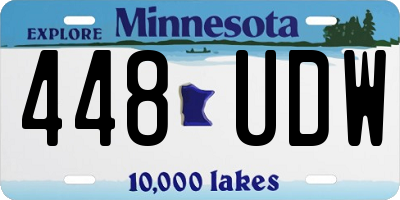 MN license plate 448UDW