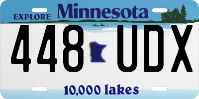 MN license plate 448UDX